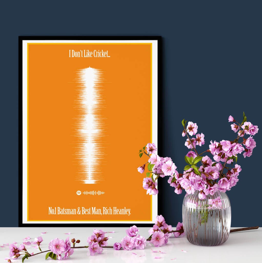Personalized Cricket Sound Wave Print